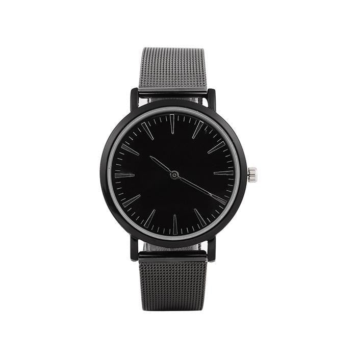 Black Full Steel Fashion Casual Quartz Watch